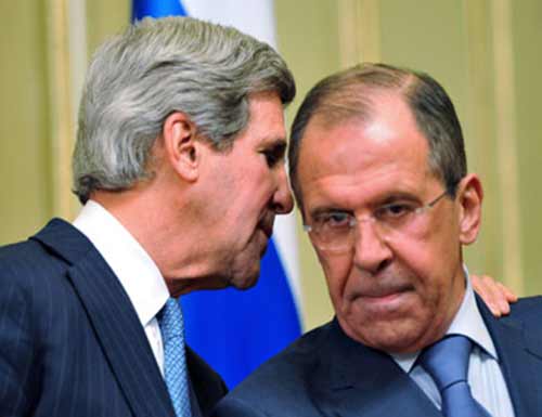 لافروف وكيري بحثا الازمة الاوكرانية