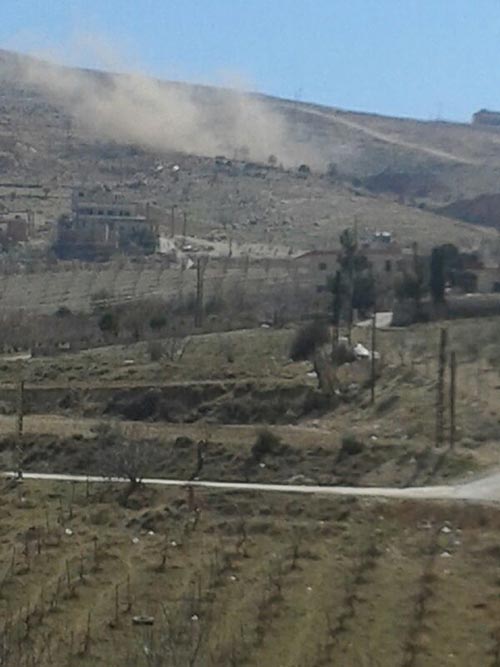 بالصور: تجدد إطلاق الصواريخ على البقاع الشمالي  