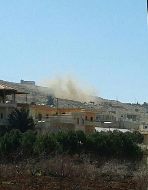 بالصور: تجدد إطلاق الصواريخ على البقاع الشمالي  