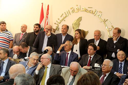 نقابة الصحافة اللبنانية تحشد تضامناً مع الاعلام الحر