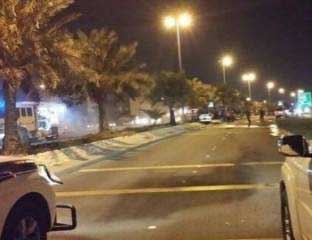 إحتراق دورية أمنية في مدينة حمد البحرينية