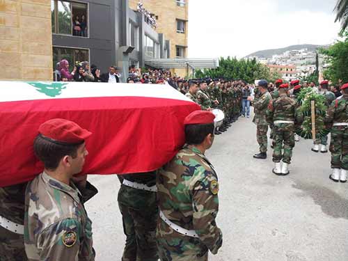 تشييع الملازم الشهيد جو فرفور 