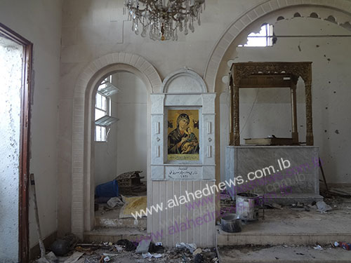 إرهابيو سوريا يعيثون فساداً بكنيسة مار مخايل
