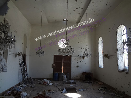 إرهابيو سوريا يعيثون فساداً بكنيسة مار مخايل

