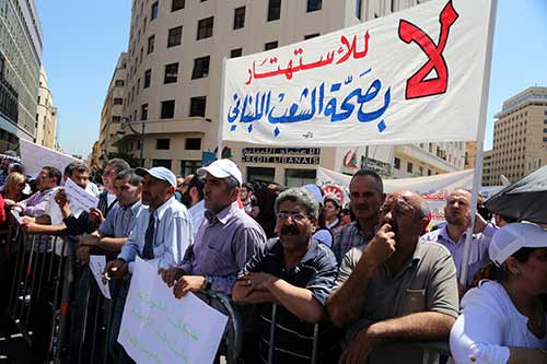 اعتصام للإتحاد العمالي العام في رياض الصلح