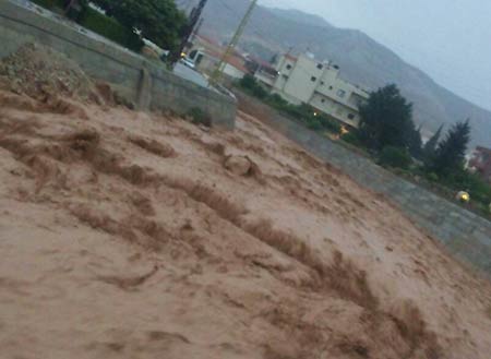 الامطار الغزيرة تشكل سبلاً جارفاً في البقاع الشمالي 