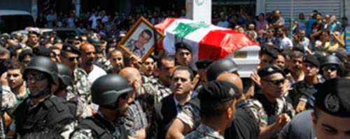 تشييع شهيد الامن العام في روضة الشهيدين 