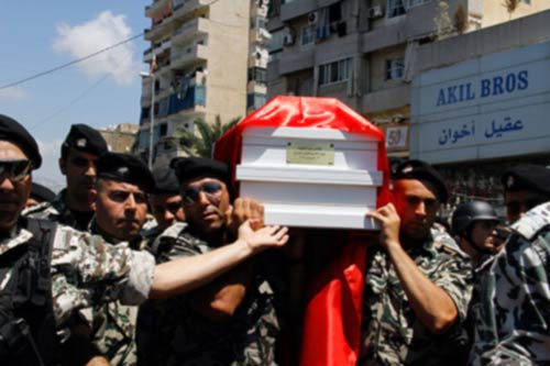 تشييع شهيد الامن العام في روضة الشهيدين 
