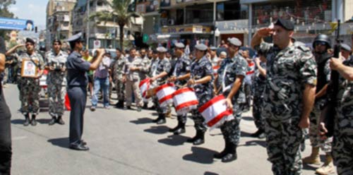 تشييع شهيد الامن العام في روضة الشهيدين 