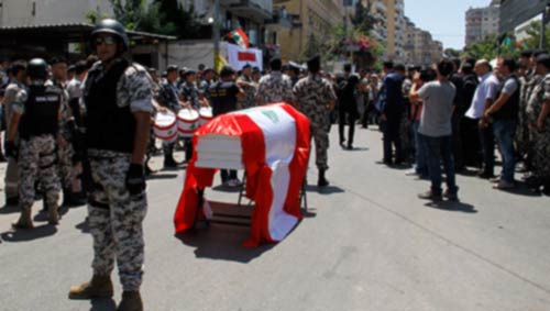 تشييع شهيد الامن العام في روضة الشهيدين 