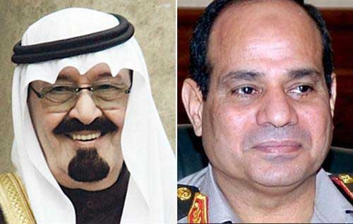الملك السعودي الى  مصر اليوم