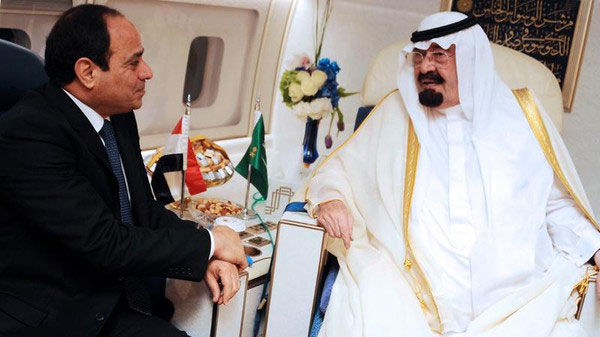 مباحثات ثنائية بين الملك السعودي والسيسي 