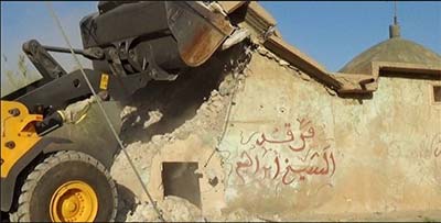 &rsquo;داعش&rsquo; تهدم المساجد ودور العبادة في الموصل