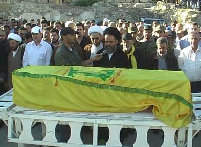 حزب الله يشيع الشهداء أخضر والعريبي والديراني واسماعيل