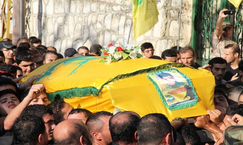 حزب الله يشيع الشهيد المجاهد علي حسين رضا في حاروف