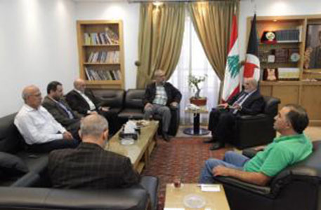 رئيس الحزب القومي يستقبل وفدا من حزب الله