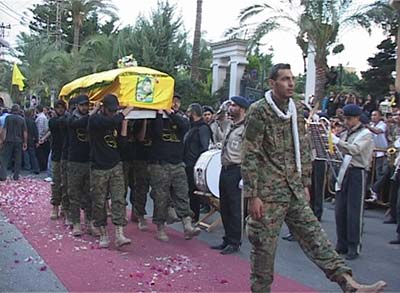 حزب الله يشيع الشهداء أخضر والعريبي والديراني واسماعيل