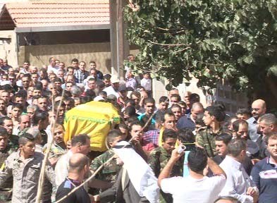 حزب الله يشيع الشهداء أخضر والعريبي والديراني واسماعيل