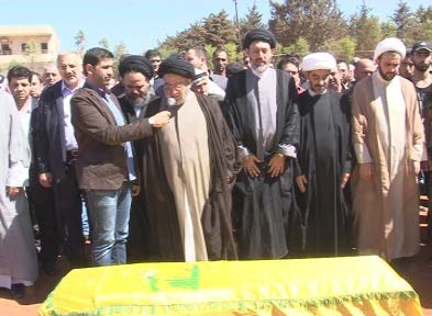 حزب الله يشيع الشهداء أخضر والعريبي والديراني واسماعيل