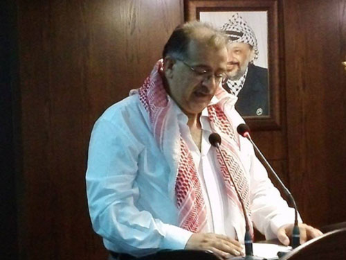 لقاء تضامني في سفارة فلسطين مع غزة والجيش اللبناني