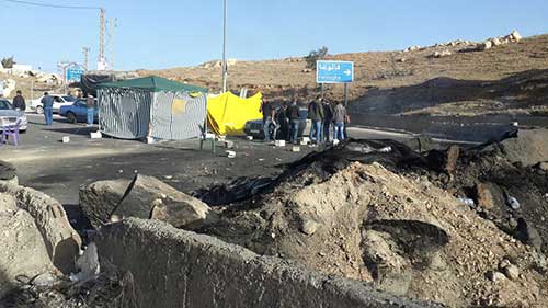 طريق ضهر البيدر مقطوعة لليوم الرابع على التوالي