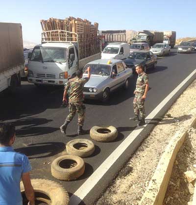 طريق ضهر البيدر مقطوعة لليوم الرابع على التوالي