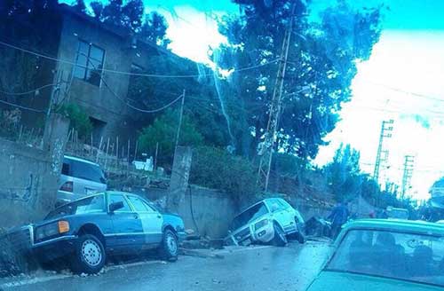 عاصفة قوية تضرب لبنان وتخلف اضراراً جسيمة