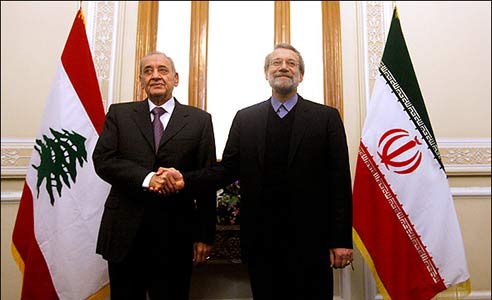 بري التقى لاريجاني واللحام والجبوري