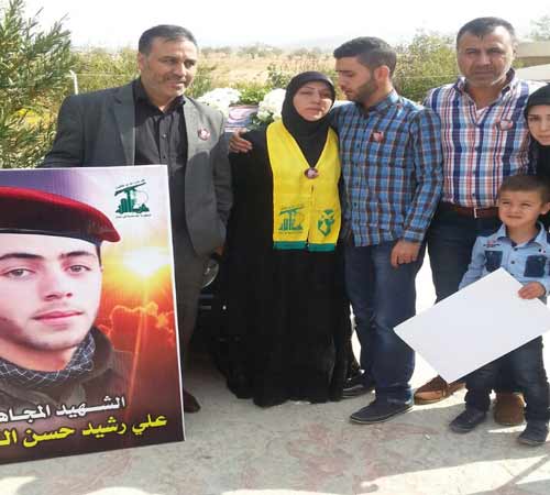 تشييع الشهيد علي رشيد حسن النمر في بعلبك