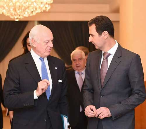 الرئيس الأسد: مبادرة دي ميتسورا لـ&rsquo;تجميد&rsquo; القتال بحلب جديرة بالدراسة