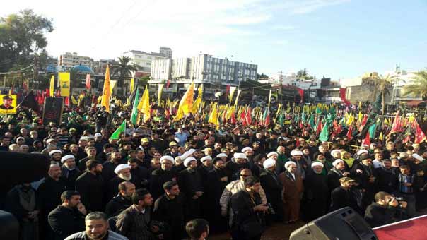 حزب الله احيا الثالث عشر من محرم بمسيرة حاشدة في النبطية .. ورعد يؤكد : لن نهادن وسننتصر على التكفيريين 