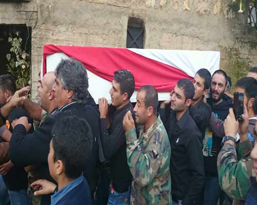 عرس وطني في لبنان لشهداء الجيش الستة في راس بعلبك