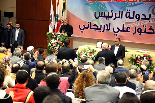 لاريجاني يختتم زيارته للبنان: لا يوجد بين ايران واميركا اي عمل مشترك لمكافحة الإرهاب
