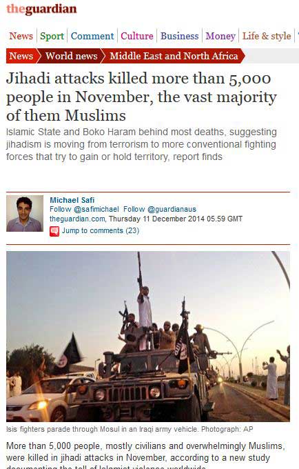 الغارديان : &rsquo;داعش&rsquo; و&rsquo;بوكو حرام&rsquo; تتصدران بورصة الإرهاب عالمياً