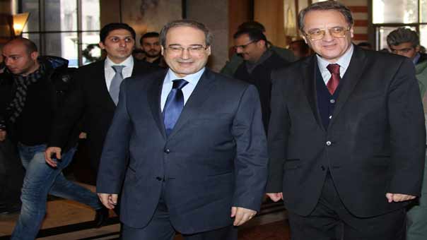 الرئيس الاسد التقى بوغدانوف:  نتعاطى بايجابية مع جهود روسيا لايجاد حل للازمة 