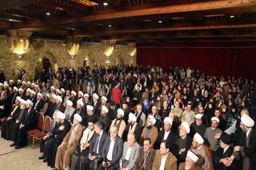 لقاء تضامني مع الشيخ سلمان في بيروت .. الشيخ قاسم: شعب البحرين في خط المقاومة الداعم لفلسطين ودفع ثمناً لذلك