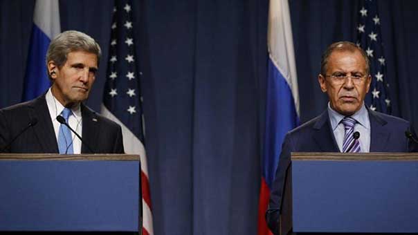 كيري يبحث الأزمة الاوكرانية مع لافروف ومفاوضات التسوية مع نتنياهو