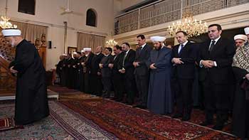 الرئيس الاسد يشارك في احتفال بالمولد النبوى الشريف بدمشق 