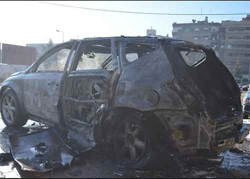 المجموعات المسلحة تقصف الاحياءالسكنية بدمشق 
