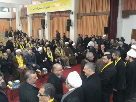 حزب الله يواصل تقبل التعازي بشهداء القنيطرة