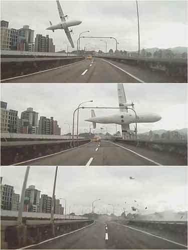 سقوط طائرة ركاب على متنها 58 شخصا في نهر في تايوان
