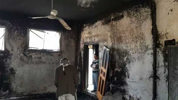 مستوطنون احرقوا مبنى تابعاً لكنيسة في القدس المحتلة.. وشعارات عنصرية بنابلس