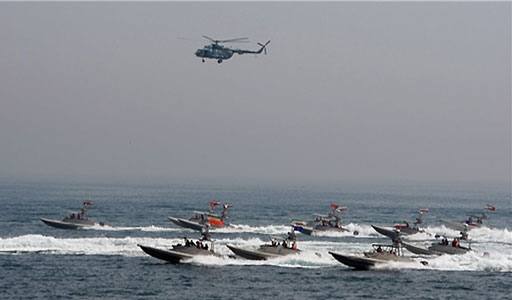 مناورات ضخمة للحرس الثوري الايراني في مضيق هرمز