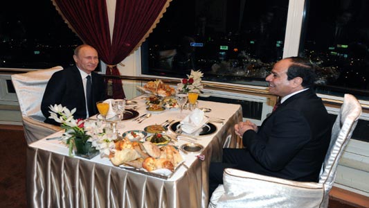 محادثات رسمية بين بوتين والسيسي... وتوقيع اتفاقيات