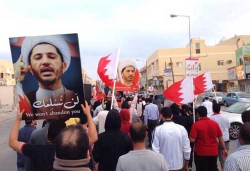 مسيرات احتجاجية تعم مدناً بحرينية في الذكرى الرابعة لإحتلال &rsquo;درع الجزيرة&rsquo; البلاد