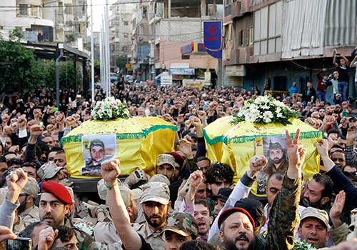تشييع شهيدي الواجب الجهادي محمد حسين برو وطارق عبدو جبق 