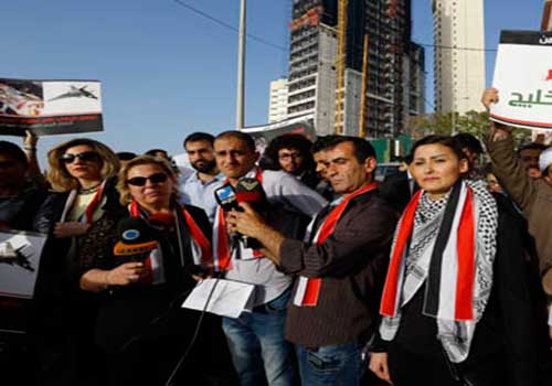 اعتصام تضامني مع اليمن امام السفارة السعودية 