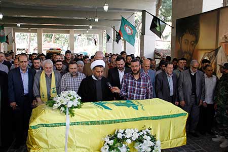 حزب الله وأهالي الضاحية ومجدل سلم شيعوا الشهيد مشهور شمس الدين 