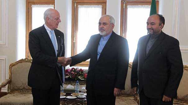 دي ميستورا يسلم إيران دعوة رسمية لحضور مشاورات جنيف حول الأزمة السورية 