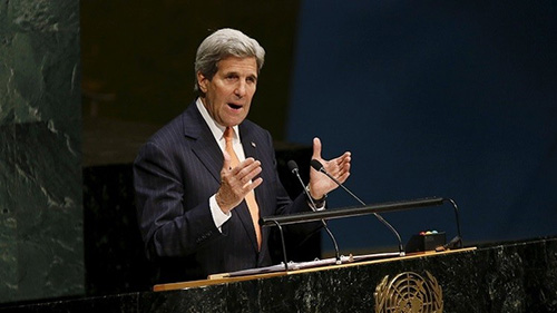 ظريف يلتقي كيري لأول مرة منذ التوصل لاتفاق مبدئي بشأن برنامج إيران النووي